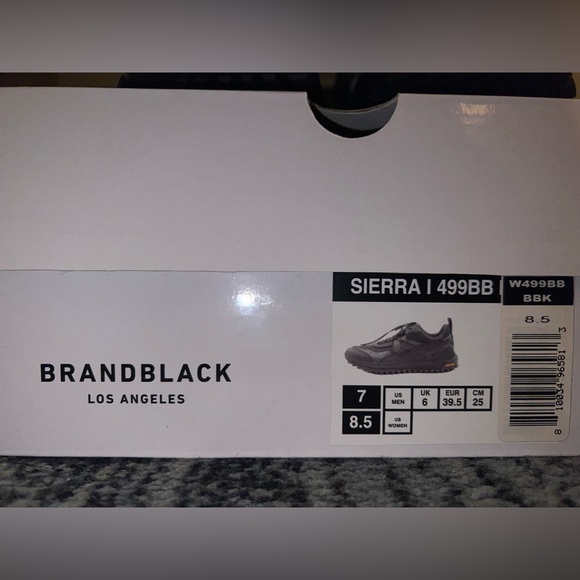 Brandblack All Black Reflective Trail Sneakers Vibram Sole Unisex (mn 7/wm 8.5) - Picture 12 of 12